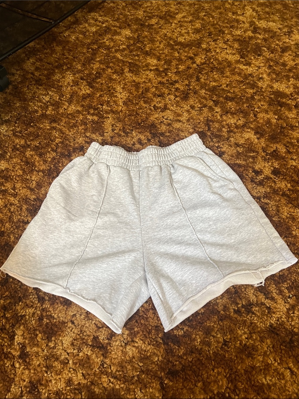 Women’s Light Gray Casual Elastic-Waist Shorts